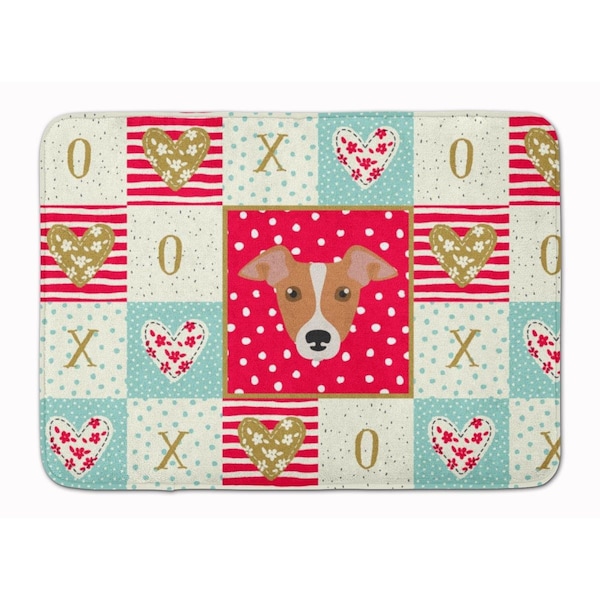 Carolines Treasures 19 x 27 in. Italian Greyhound Love Machine Washable Memory Foam Mat CK5207RUG - main